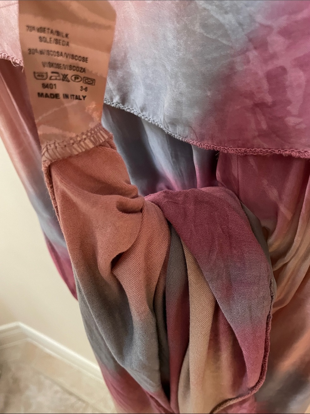 Made in Italy Layered Silk Dress - Picture 9 of 12